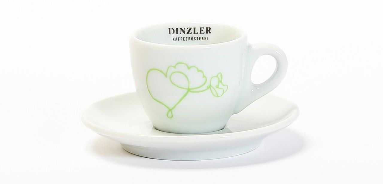 DINZLER Espressotassen: Kaffeegenuss mit sozialem Engagement (Foto: DINZLER Kaffeerösterei AG)